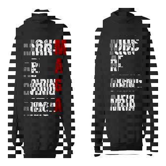 モロンはアメリカを支配している政治的ユーモアの自由のスピーチ スウェットシャツ - Kawaiitshirt