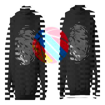モンゴルの国旗が付いたバスケットボールボール スウェットシャツ - Kawaiitshirt