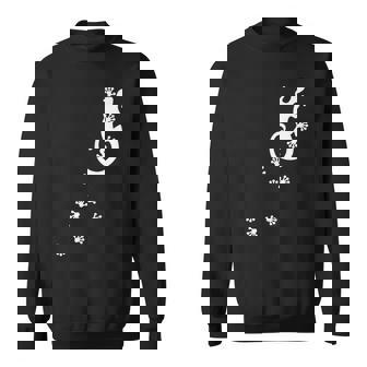 ヤモリ、トカゲ、サンショウウオ、爬虫類、動物、幸運、運勢、 足跡、足 スウェットシャツ - Kawaiitshirt