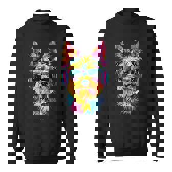 ヨークシャーテリア サングラス 愛犬家 スウィートヨーキー スウェットシャツ - Kawaiitshirt