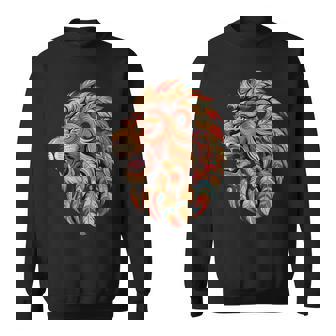 ライオン インディアン 部族 アート ネイティブアメリカン スウェットシャツ - Kawaiitshirt