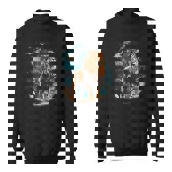 ライオン愛好家 カラフルな動物園の動物のライオン スウェットシャツ - Kawaiitshirt