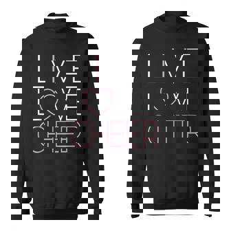 ライブ ラブ チアガール チアリーディング隊 チアリーダーチーム スウェットシャツ - Kawaiitshirt