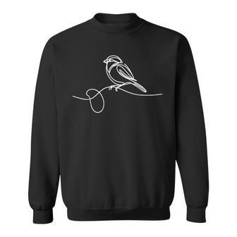 ラインアート 鳥類学者 スズメ スウェットシャツ - Kawaiitshirt