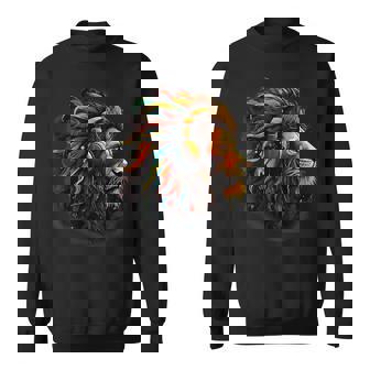 ラスタファリアン・ルーツ ギター ヒッピー ラスタ レゲエ ライオン ラスタファリ スウェットシャツ - Kawaiitshirt