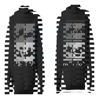 ラフティング シルエット 川 ラフト アウトドア ラフティング スポーツ スウェットシャツ - Kawaiitshirt