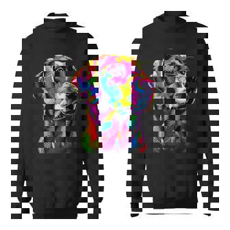 ラブラドールレトリバー カラフルカラー ポップアート グラフィック 犬 ラブラドール スウェットシャツ - Kawaiitshirt