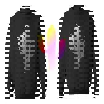 レインボーサボテン 砂漠の夕日と太陽の雰囲気 スウェットシャツ - Kawaiitshirt