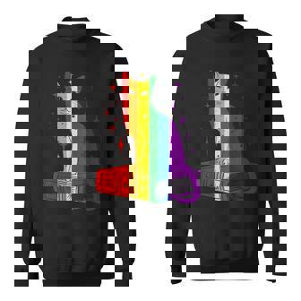 レインボー猫と本と星 Lgbt プライド スウェットシャツ - Kawaiitshirt