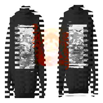 レッサーパンダ好きラーメン カワイイ猫 レッサーパンダラーメン スウェットシャツ - Kawaiitshirt