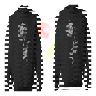 レッドポピーフラワー ボタニカルポピー レッドポピー スウェットシャツ - Kawaiitshirt