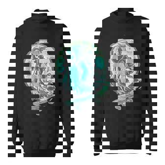 レトロ スケーター オバケ スカル スケートボード ハロウィン 不気味 スケルトン 骸骨 面白い ギフト ストリート スウェットシャツ - Kawaiitshirt