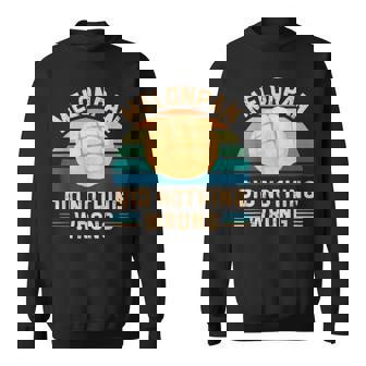 レトロ メロンパン Did Nothing Wrong ヴィンテージ メロンパン 食品愛好家 スウェットシャツ - Kawaiitshirt