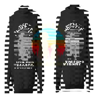 レトロ リスペクト ワイマラナー ヴィンテージ グランジ ワイマラナー 恋人 スウェットシャツ - Kawaiitshirt