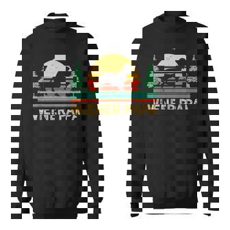 レトロ ワイナー 犬 パパ ギフト ヴィンテージ 犬 ダックスフンド ダックスフンド ダックス ドクシー スウェットシャツ - Kawaiitshirt