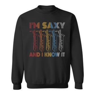 レトロ ヴィンテージ サックス ジャズ 音楽 バリトン サックス スウェットシャツ - Kawaiitshirt