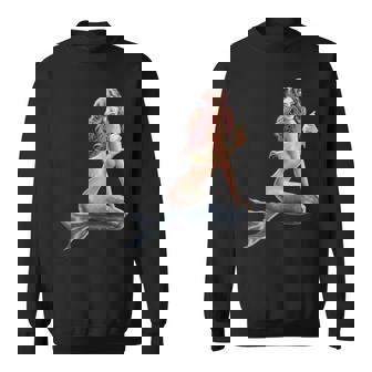 レトロ ヴィンテージ ピンナップ ガール マーメイド スウェットシャツ - Kawaiitshirt