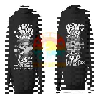 レトロ 釣り療法 メンタルヘルス ストレス解消 フィッシャーマン スウェットシャツ - Kawaiitshirt