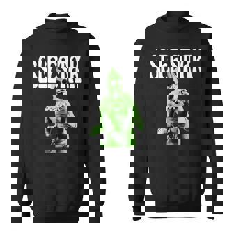 レトロなスリースタック爬虫類エイリアンのグラフィック。 スウェットシャツ - Kawaiitshirt