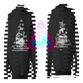 レトロな三角形のピラミッド猫のシャム猫 スウェットシャツ - Kawaiitshirt