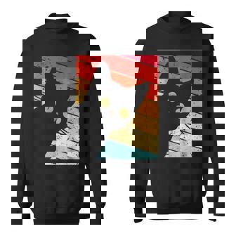 レトロな黒猫、ヴィンテージスタイルの黒猫。 スウェットシャツ - Kawaiitshirt