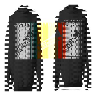 レトロトロンボーン I 吹奏楽部 I ミュージシャン I トロンボーン スウェットシャツ - Kawaiitshirt