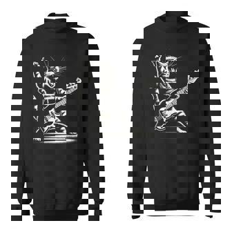 ロッキーキャット ベースギター4面エレキベースプレーヤー スウェットシャツ - Kawaiitshirt