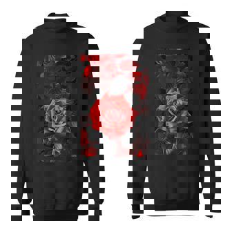 ロマンティックローズ レッド 美的 ゴシックローズ スウェットシャツ - Kawaiitshirt