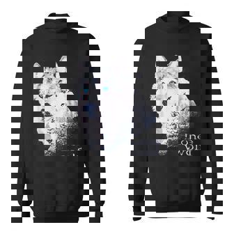 ローンウルフ 森 山 野生 野生動物 雪 オオカミ スウェットシャツ - Kawaiitshirt