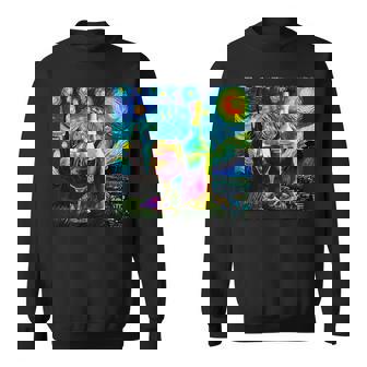 ワイン 酒 面白いtシャツ ゴッホ 星月夜 飲み おもしろ 飲み会 のんべえ メンズ 居酒屋 ネタ スウェットシャツ - Kawaiitshirt