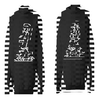 ワンラインアート モアイ像 スウェットシャツ - Kawaiitshirt