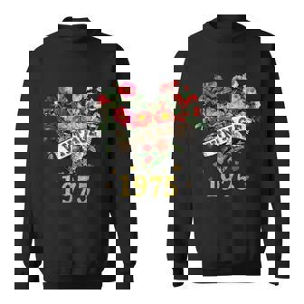 ヴィンテージ 1975年 楽しい かわいい 花柄 花 ラブハート 49歳の誕生日 スウェットシャツ - Kawaiitshirt