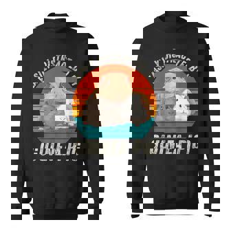 ヴィンテージ Easy Distracted By モルモット レトロ モルモット スウェットシャツ - Kawaiitshirt