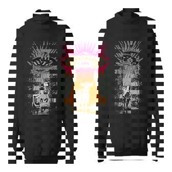 ヴィンテージ Ufo 牛 誘拐 エイリアン レトロ スウェットシャツ - Kawaiitshirt