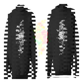 ヴィンテージ フローラル ボタニカル ピンク レッド ホワイト ローズ スウェットシャツ - Kawaiitshirt