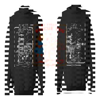 ヴィンテージ ホラー 映画 恋人 レトロ ハロウィン シャツ レスキュー 犬 スウェットシャツ - Kawaiitshirt