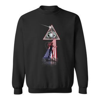 ヴィンテージ レトロ プリズム アメリカ国旗 クラシックギター スウェットシャツ - Kawaiitshirt