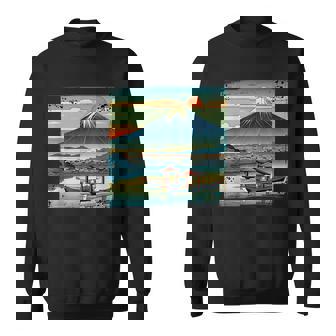 ヴィンテージ 日本の富士山 山に昇る太陽 スウェットシャツ - Kawaiitshirt