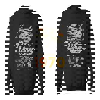 ヴィンテージ1970 カセット・ペンシル 55歳の誕生日 スウェットシャツ - Kawaiitshirt