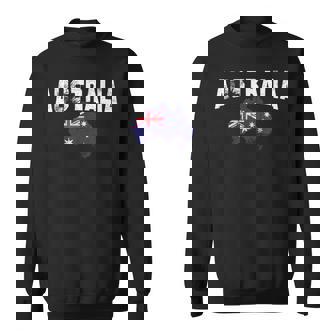 ヴィンテージオーストラリア地図、オーストラリア国旗お土産tシャツ。 スウェットシャツ - Kawaiitshirt