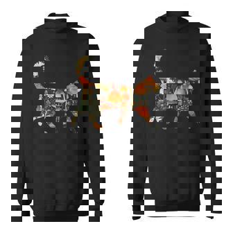 ヴィンテージ・シルエット きのこ草原 コタゴラス・キャット スウェットシャツ - Kawaiitshirt