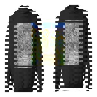 ヴェトゥイユの画家の庭／クロード・モネ（ビッグプリント）【世界の名画】Claude Monet 美術館アート 油絵 スウェットシャツ - Kawaiitshirt