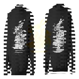 不思議の国のアリス 白ウサギ トランプデザイン スウェットシャツ - Kawaiitshirt