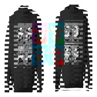 不機嫌そうな牛、エッジの効いた牛のグラフィックデザイン 牛好き向け スウェットシャツ - Kawaiitshirt
