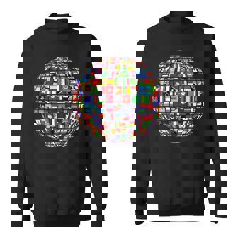 世界地図 世界地図 地球アトラス 世界の国旗 スウェットシャツ - Kawaiitshirt