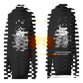 乾杯ビールは全てを解決する ビール 夏 乾杯 Kp ジョッキ 生ビール スウェットシャツ - Kawaiitshirt