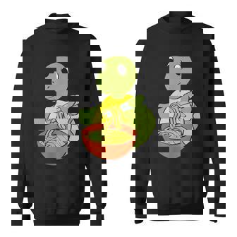 亀がラーメンを食べる 和食 スウェットシャツ - Kawaiitshirt