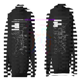 京都日本地下鉄鉄道おみやげ路線図 スウェットシャツ - Kawaiitshirt