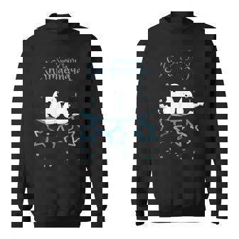 人気話題 シマエナガの親子 雪 雪の結晶 妖精 北海道 日本の野鳥 星 白い小鳥 星 スウェットシャツ - Kawaiitshirt