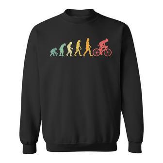 人類の進化 自転車好き ロードバイク クロスバイク サイクリング サプライズ おもしろ レトロ 自転車 スウェットシャツ - Kawaiitshirt